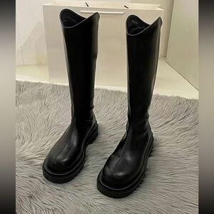 Women’s Thick bottom black mid-calf boots